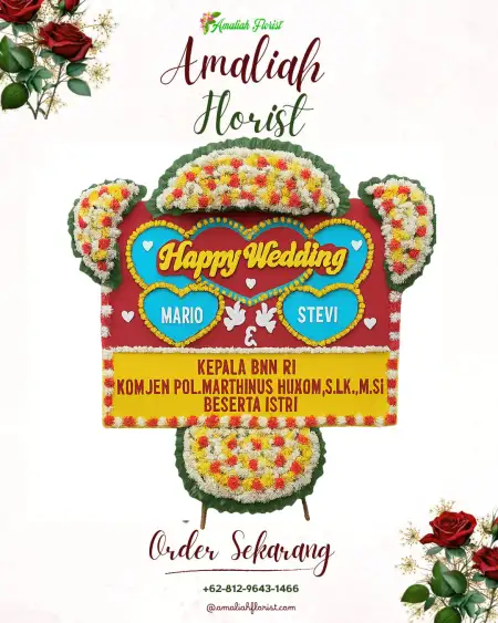 Papan Bunga Pernikahan Pandan